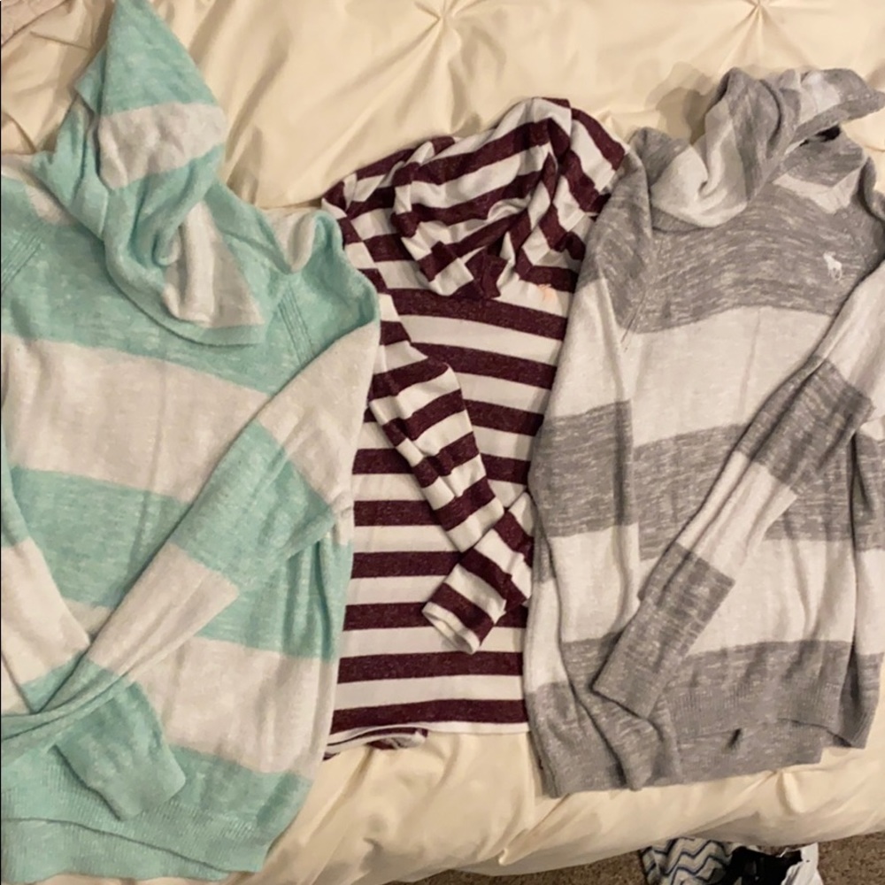 3 abercrombie kids size 15/16 hooded sweaters
